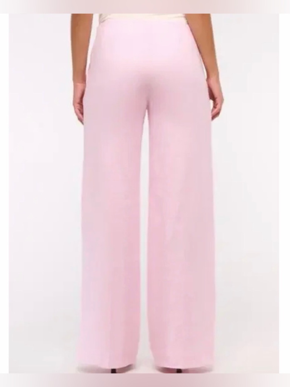 NWT Abercrombie & Fitch Pink Wide Leg 100% Linen Pants - size 28 - Picture 2 of 6